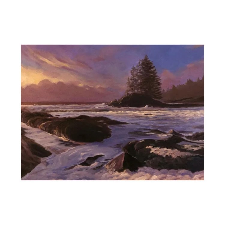 Botanical Beach - Original Oil Painting (Framed)
