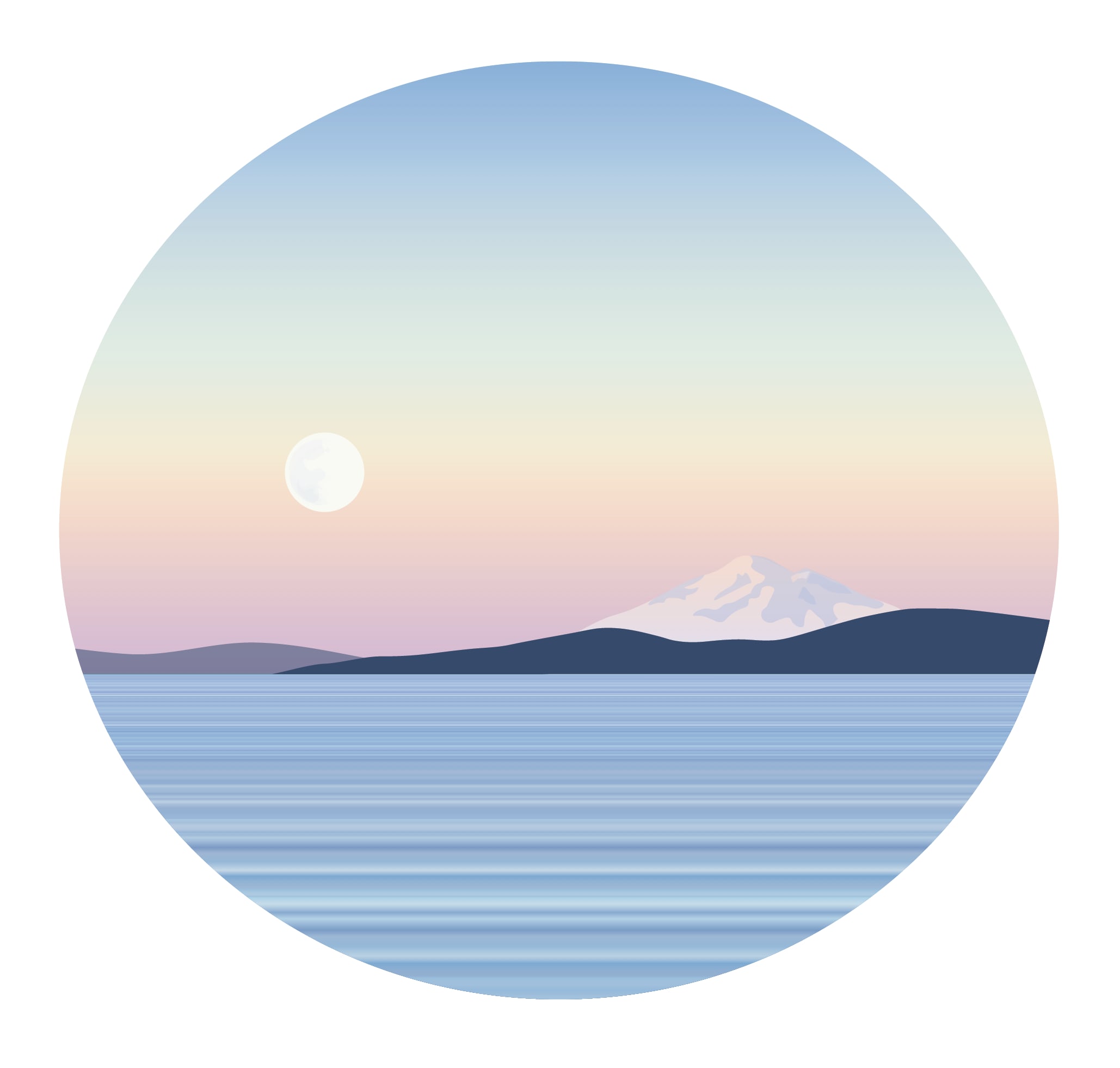 Moonrise over Baker Print