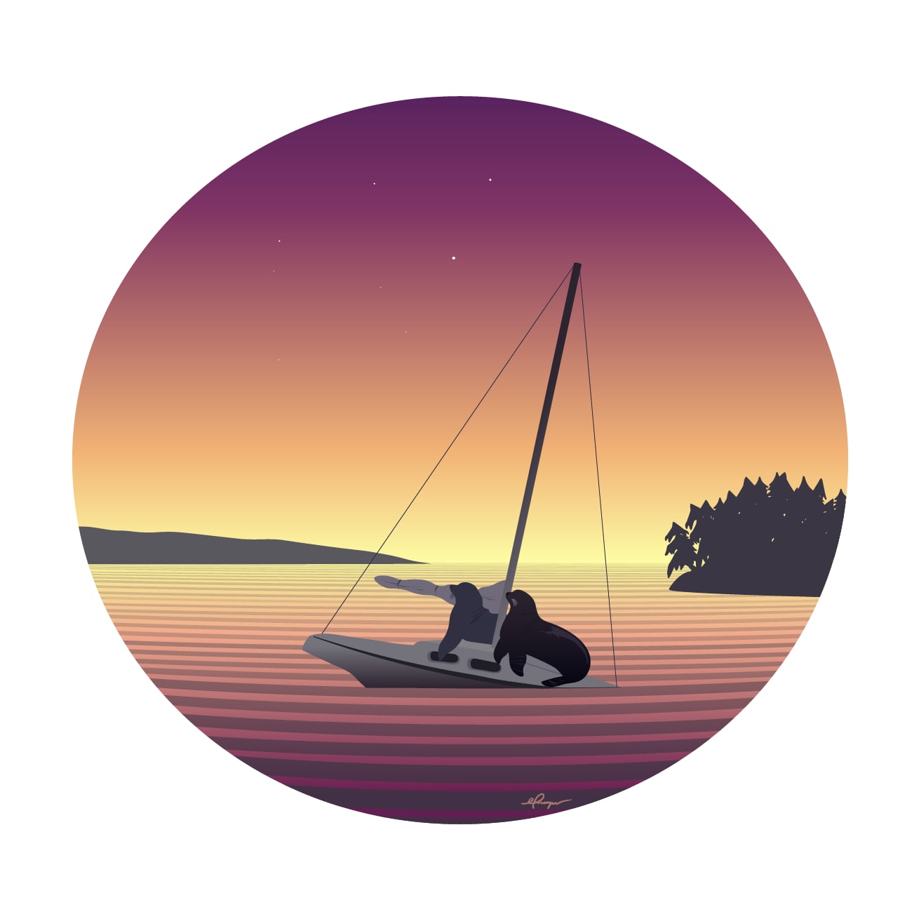 Salty Dogs Print